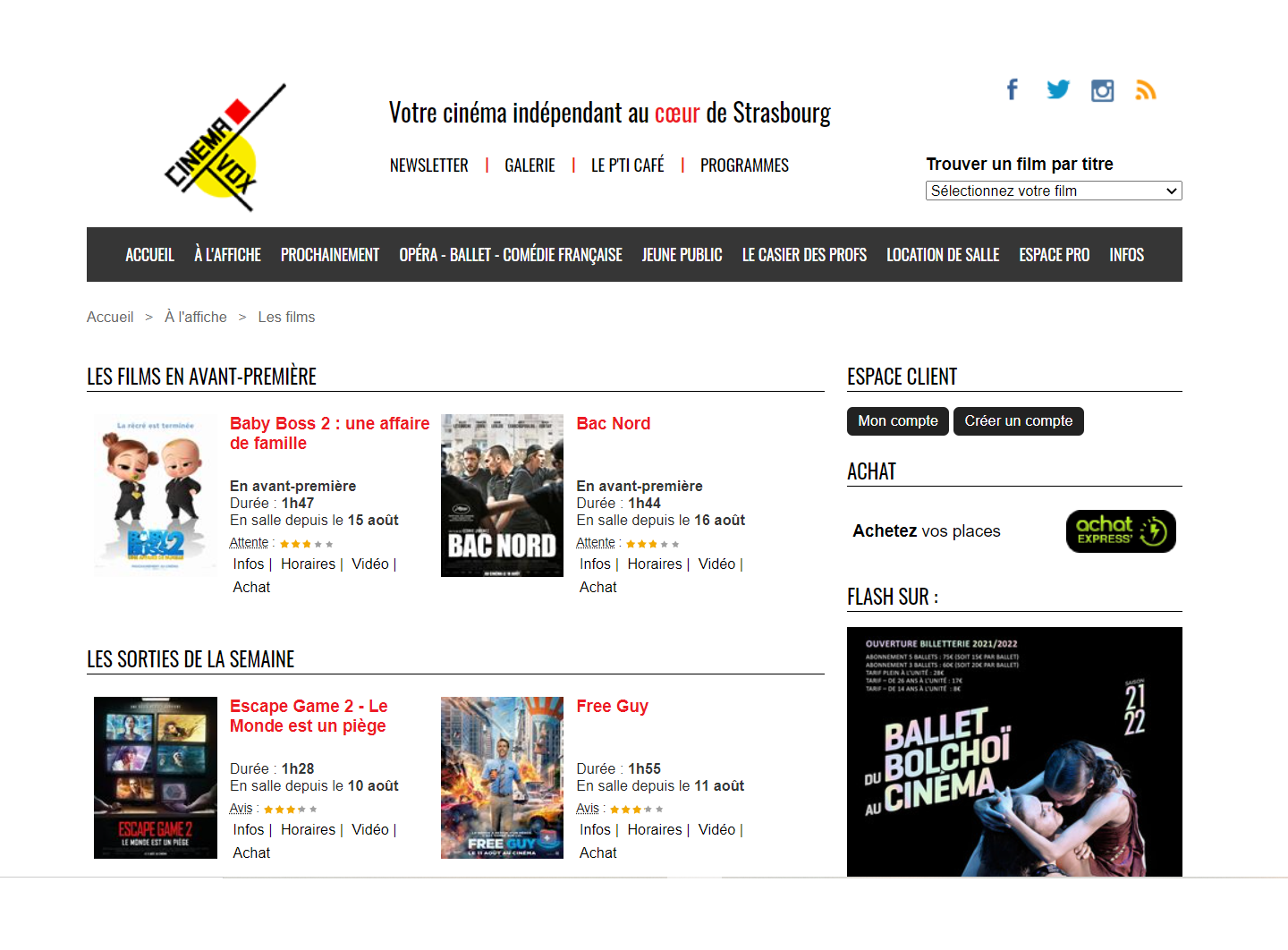 Web site before